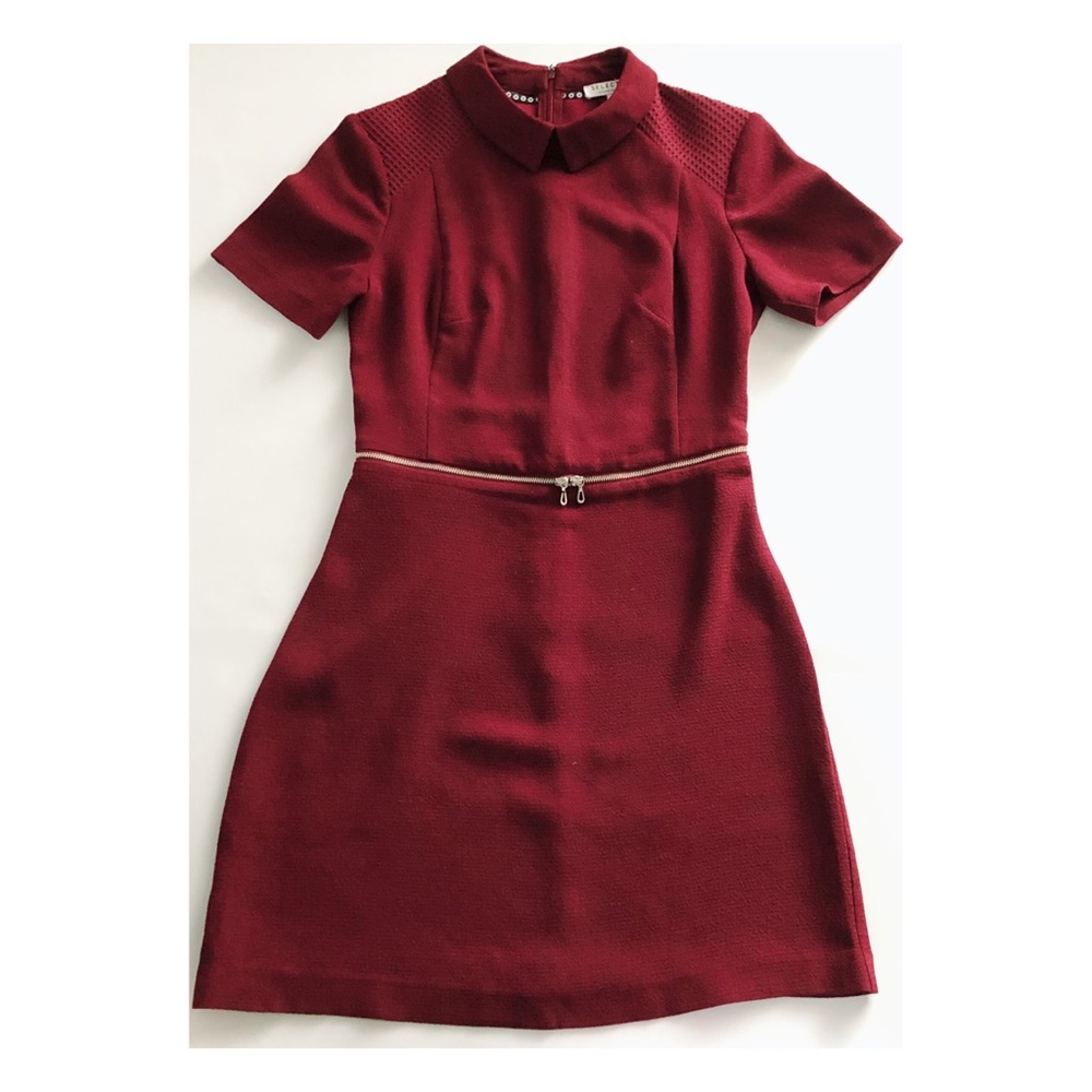 Mini Burgundy Dress.